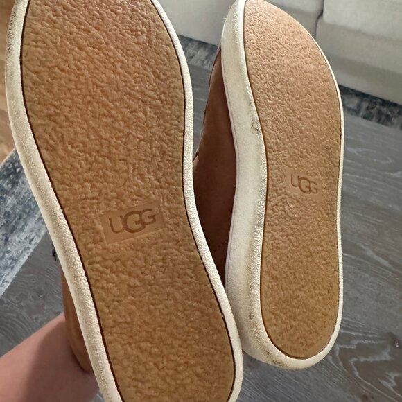 Ugg Women Starlyn Shearling High Top Boot Sneaker Size 7 Brown Lace Up Lined - Picture 3 of 5